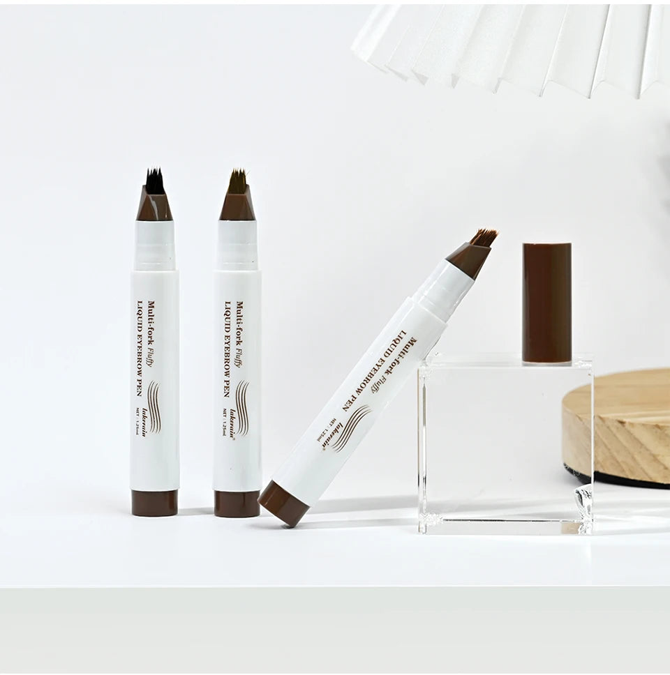 Long Lasting 4D Eyebrow Pen Multi Forks Liquid Pen Tip Fine Sketch Liquid Tattoo Brow Waterproof Precise Makeup