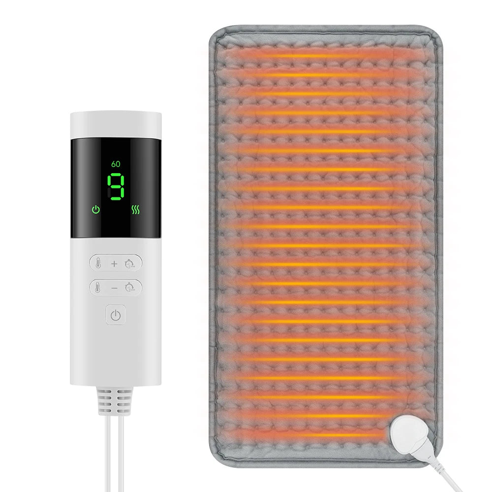 Electric Heating Blanket Thermal Pads Warmer 9 Levels Heated Mat Soft&Safe Winter Body Back Leg Warmer Pads Home Use 60*30cm
