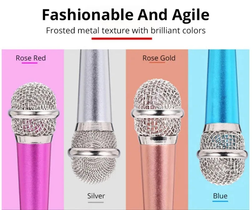 Portable Mini Microphone 3.5mm Stereo Studio Mic KTV Karaoke For Smart Phone Laptop PC Desktop Handheld Audio Microphone