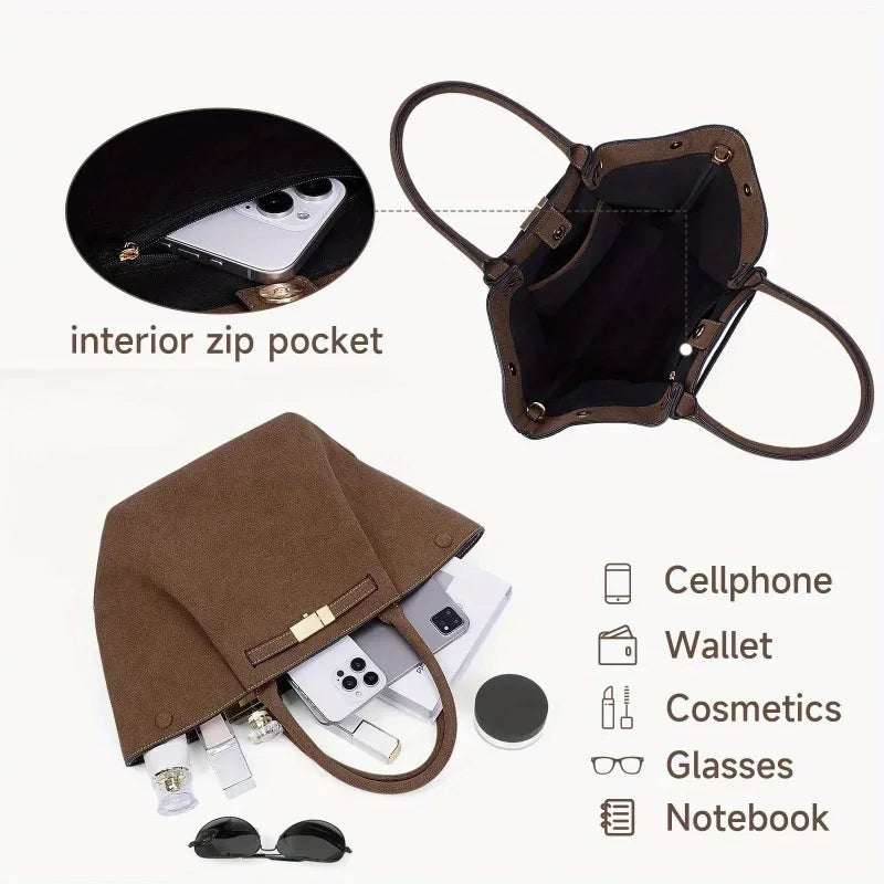 Retro High Quality Women's Handbag Designer Top notch Handbag with Wallet, Single Shoulder Handbag, Single Shoulder Underarm Bag