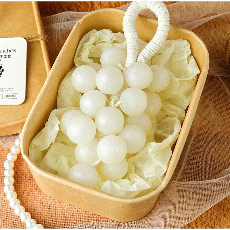 Handmade Soap Bar,Pearl Grape Bunches Bathing & Washing & Cleaning & Nourishing Gift Box Soap,Plant Extraction Mild Remove Dirt