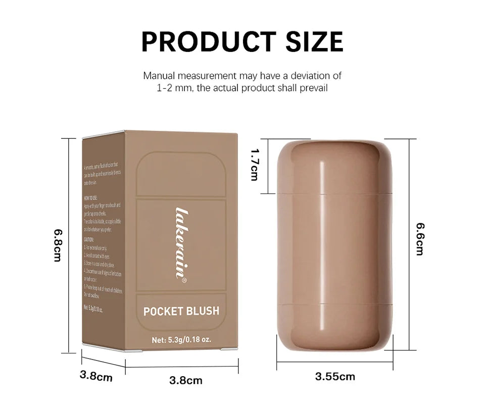 Pink Beauty Multi-use Blush Stick For Lips Cheek Long-lasting Hydrating Highlights Brighten Soft Natural Flush Cream Blush Stick