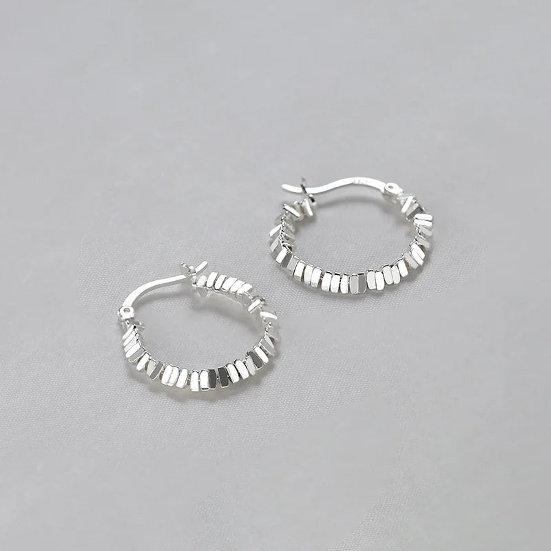 New 925 Sterling Silver Earrings Charming Minimalist Style Geometric Earrings Party Gift Women Fine Jewelry
