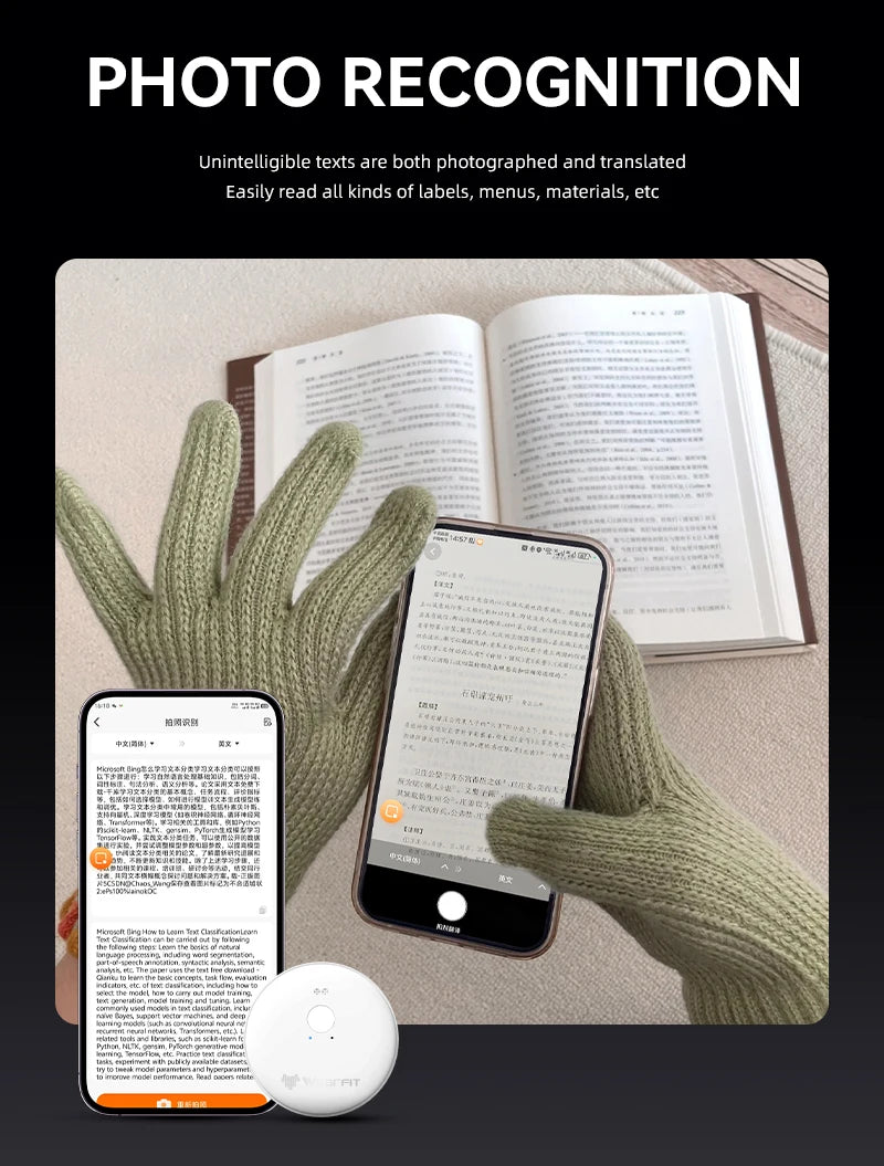 AI Smart Translator Device Voice Language Instant Translation Photo Recognition Translationrt Multifunctional Translator For IOS