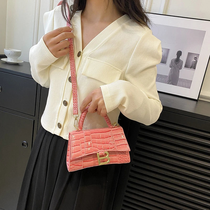 Fashionable Leather Handbag With Spacious Interior For Elegant Ladies By Famous Designer, Luxury Brand