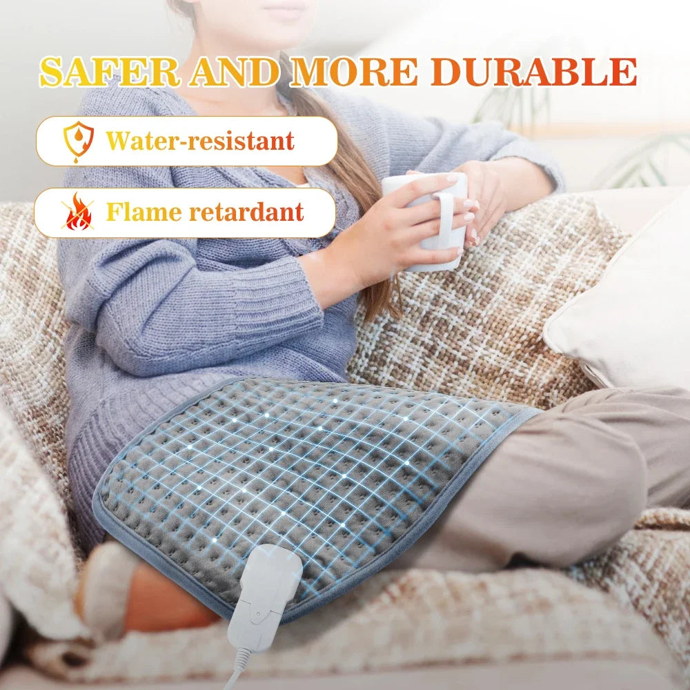 Electric Heating Blanket Thermal Pads Warmer 9 Levels Heated Mat Soft&Safe Winter Body Back Leg Warmer Pads Home Use 60*30cm