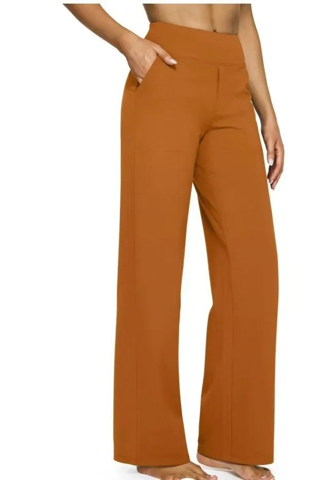 Yoga Pants Women Wide Leg Pants with Pockets High Waist Stretch Dress Casual Sweatpants Petite/Regular/Tall