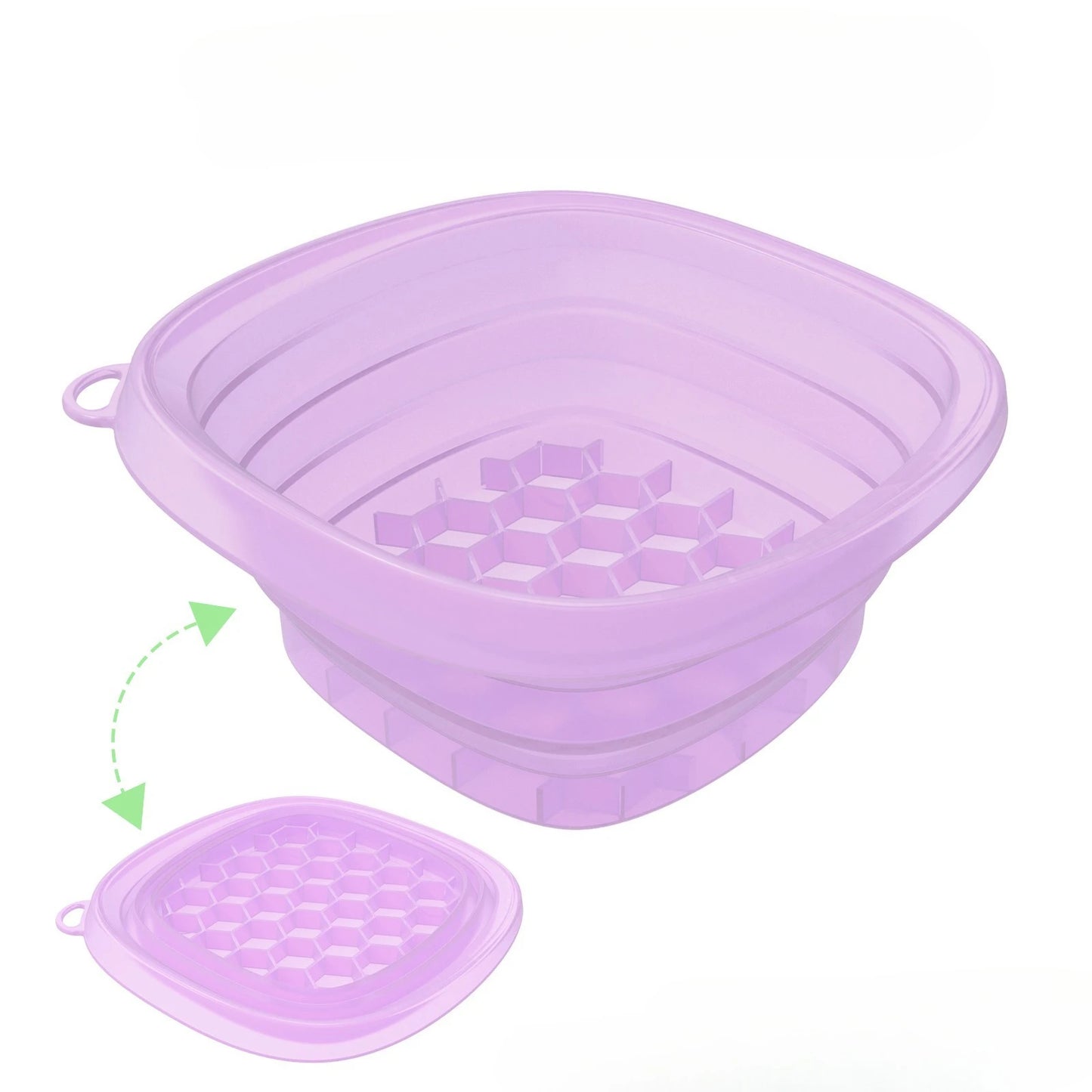 Foldable Face Ice Bath Bowl - Portable Silicone Facial Plunge Basin for Home Skincare