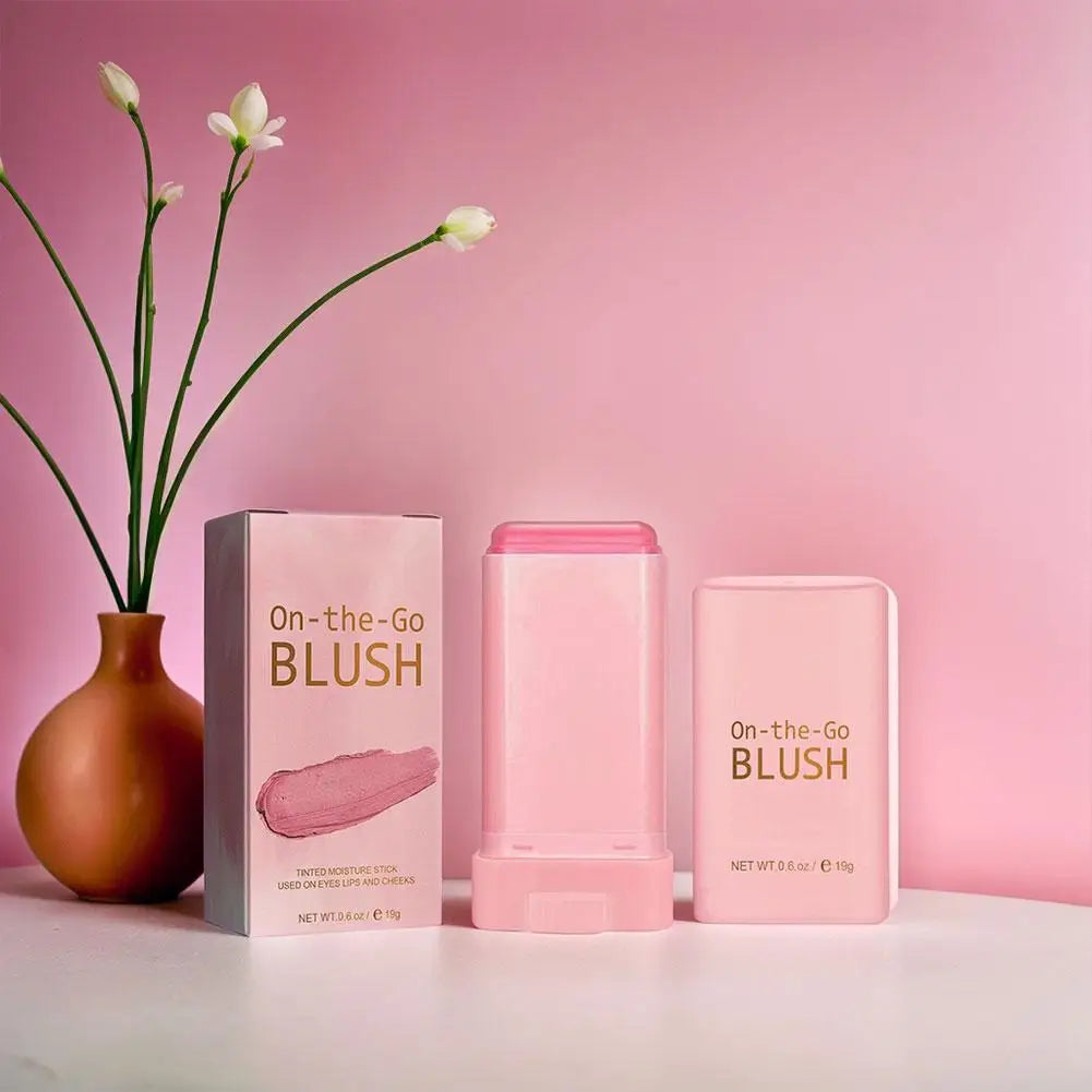 Tinted Mositure Blush Stick Face Pink Cream Cheek Blusher Cosmetics 3 in 1 Makeup Tubes used on lips eyes cheeks