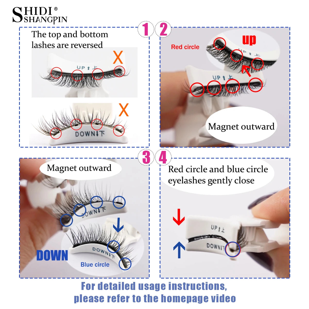 Magnetic Eyelashes 3D Mink - Reusable False Lashes Set with Tweezers Tool