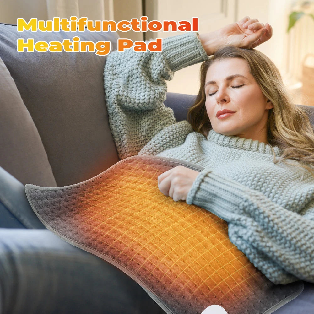 Electric Heating Blanket Thermal Pads Warmer 9 Levels Heated Mat Soft&Safe Winter Body Back Leg Warmer Pads Home Use 60*30cm