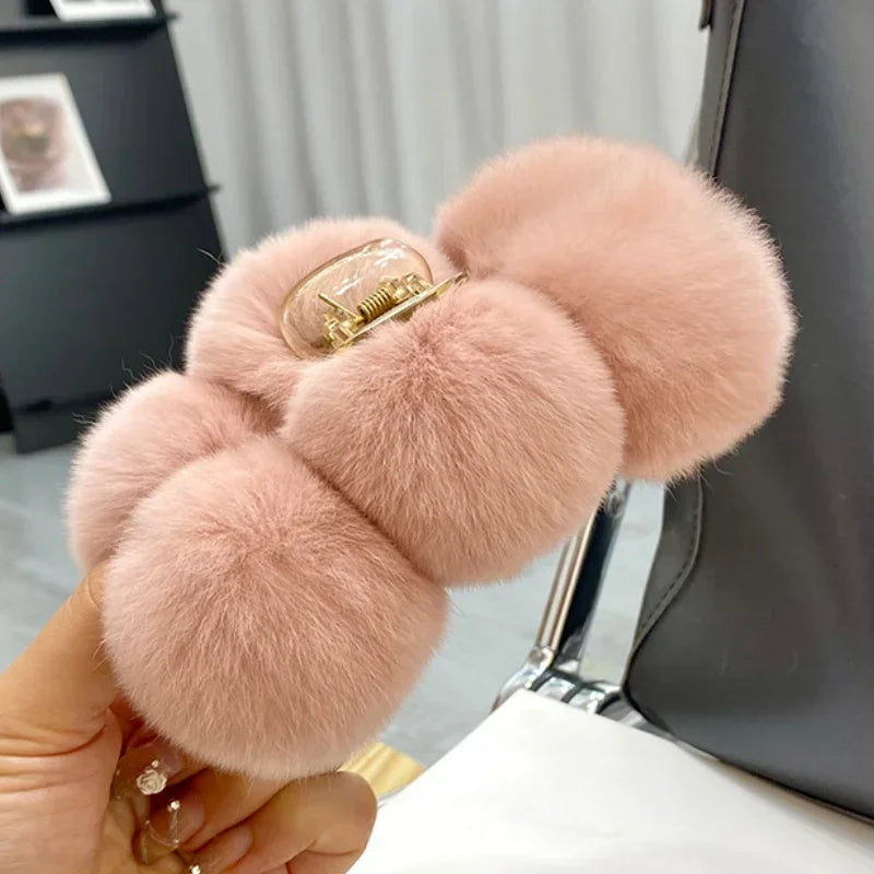 Hair Claw Accessories for Women Furry Pins Clips Cheveux Bandeau Korean Fashion Pinza Pelo Barrettes Cheveux Femme Haarschmuck