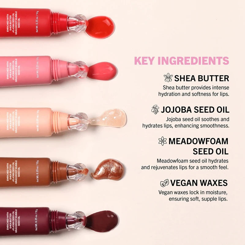 Tubular Butter Bliss Lip Balm - 8 Colors Plumping Hydrating Long Lasting Lip Gloss