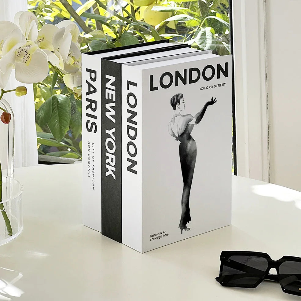 Modern Simulation Books Decorations - Luxury Coffee Table Ornaments for Living Room Study