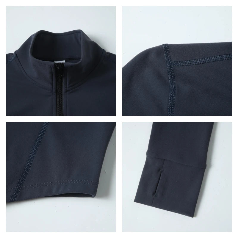 Ultra-Soft Fabrics Casual Tight Sports Jackets Women Zipper Yoga Clothes Quick-Dry Long Sleeve SPORTSWEAR REVOLUTION
