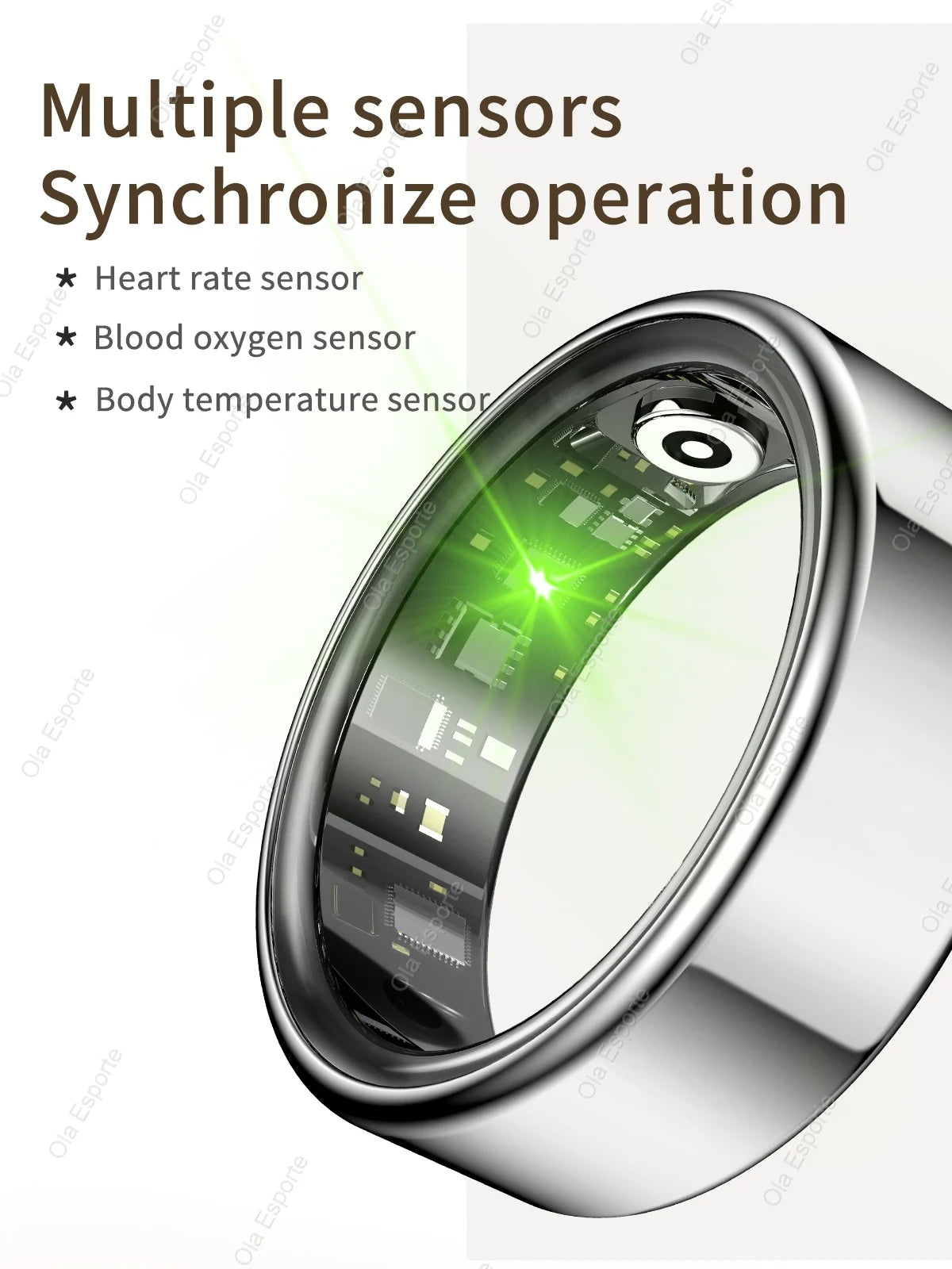 Smart Ring 2026 – Health Tracker, Fitness & Sleep Monitor, Smart Notifications, Stylish Wearable for Women & Men! Charging case for iOS and Android