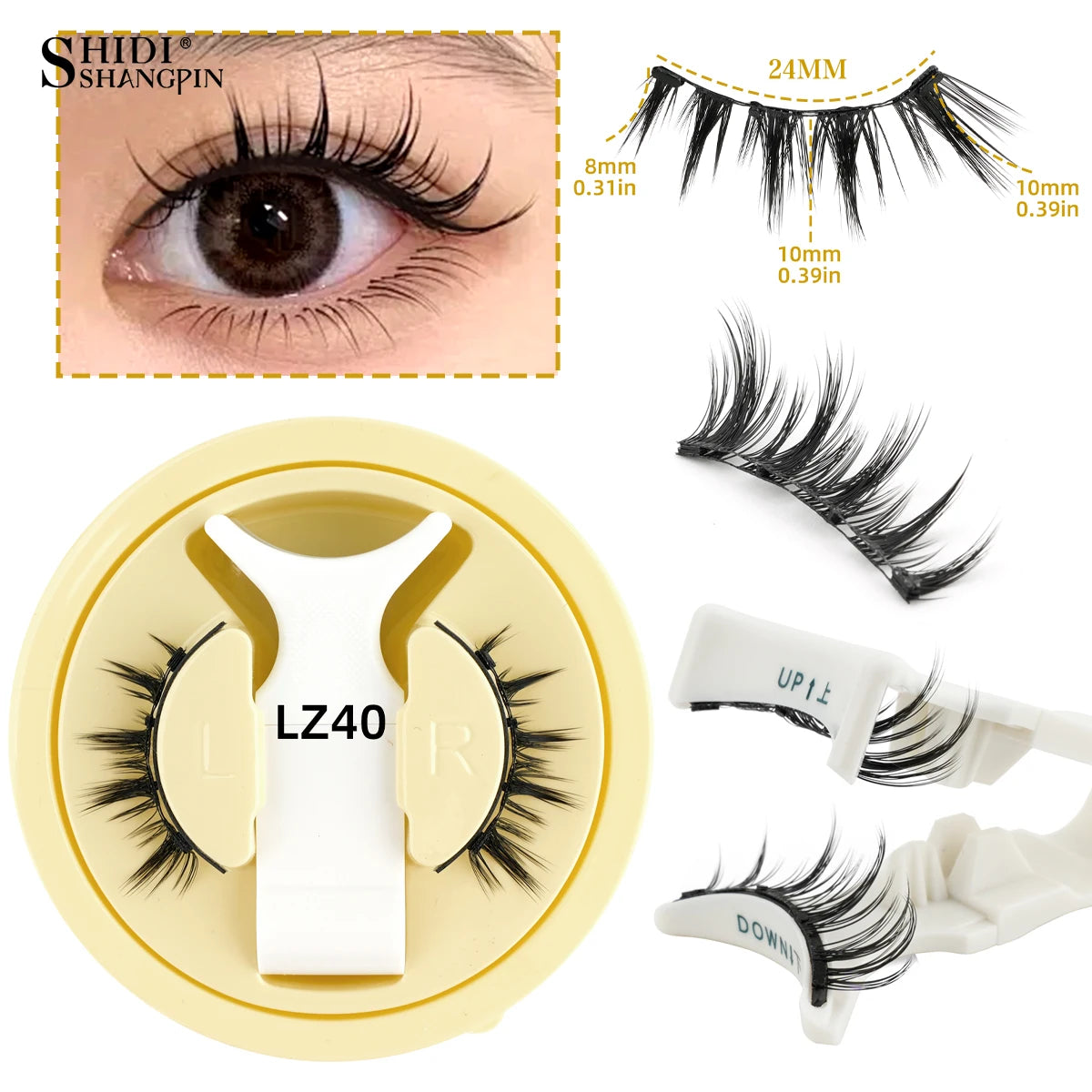 Magnetic Eyelashes 3D Mink - Reusable False Lashes Set with Tweezers Tool