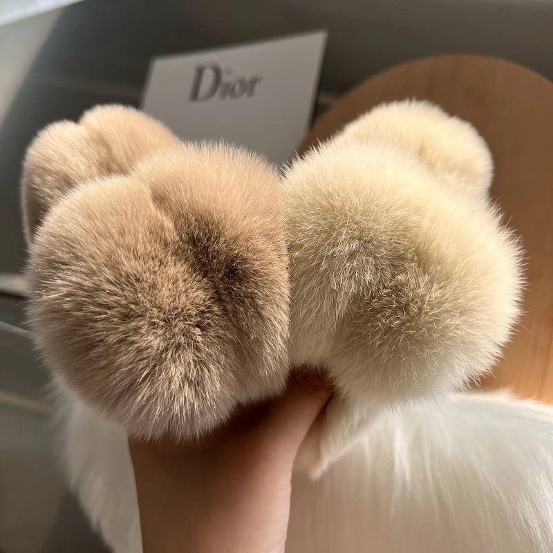 Winter Faux Fur Hair Claw Rabbit Hair Hairpins Plush Hair Clip Barrette Crab Headwear For Women Girls Hair Accessories