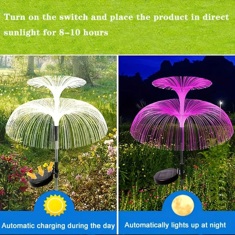 Solar Jellyfish Reed Lights - 7 Colors Variable Outdoor Garden Stake Lights