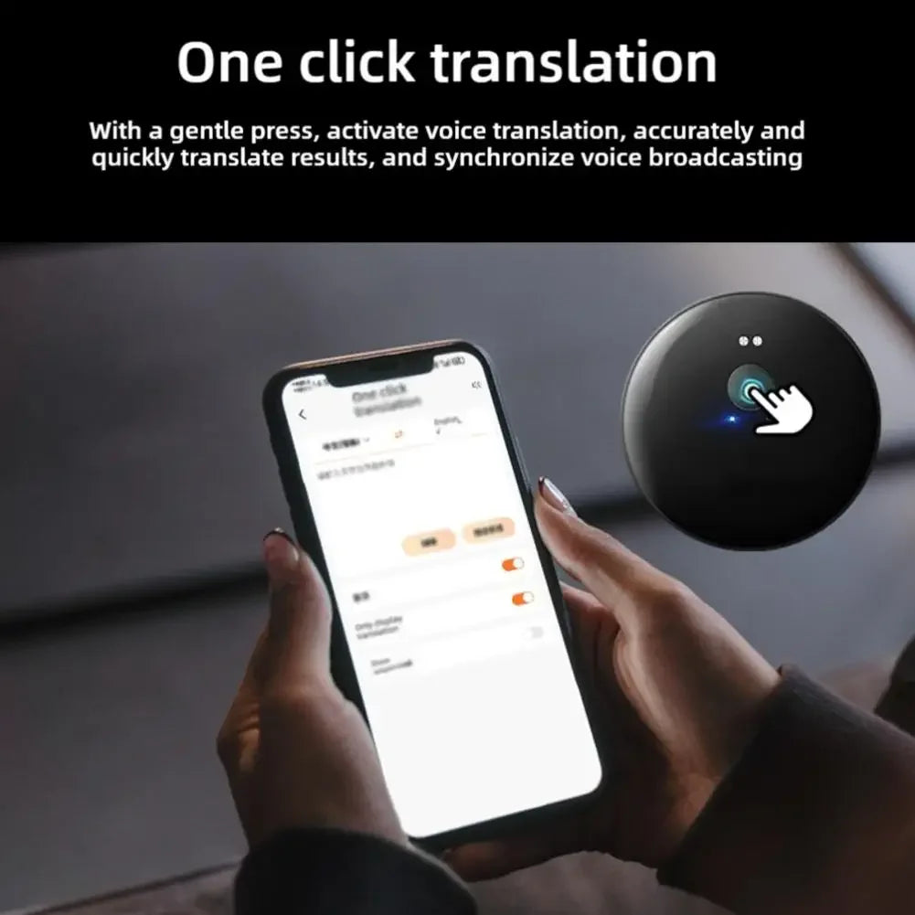 Ai Smart Voice Translator – 2025 Real-Time 50-Language Bluetooth AI Assistant with Photo & Audio Recognition | Portable Travel Translator Device