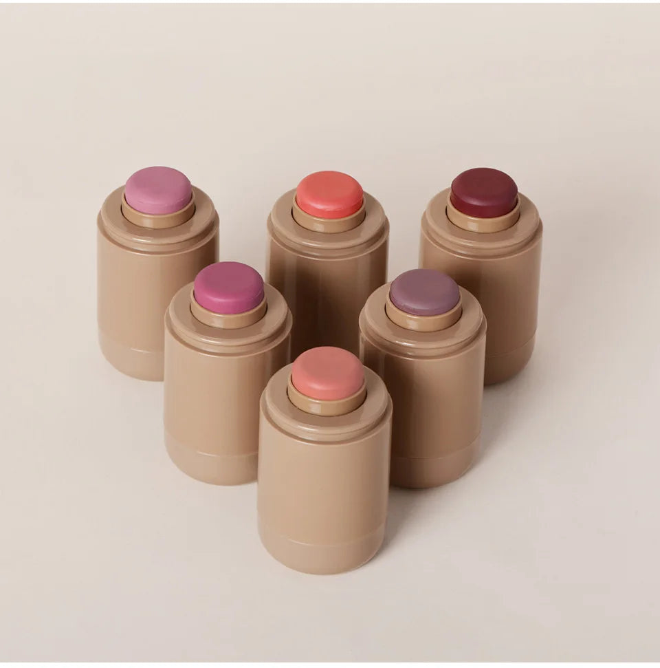 Pink Beauty Multi-use Blush Stick For Lips Cheek Long-lasting Hydrating Highlights Brighten Soft Natural Flush Cream Blush Stick