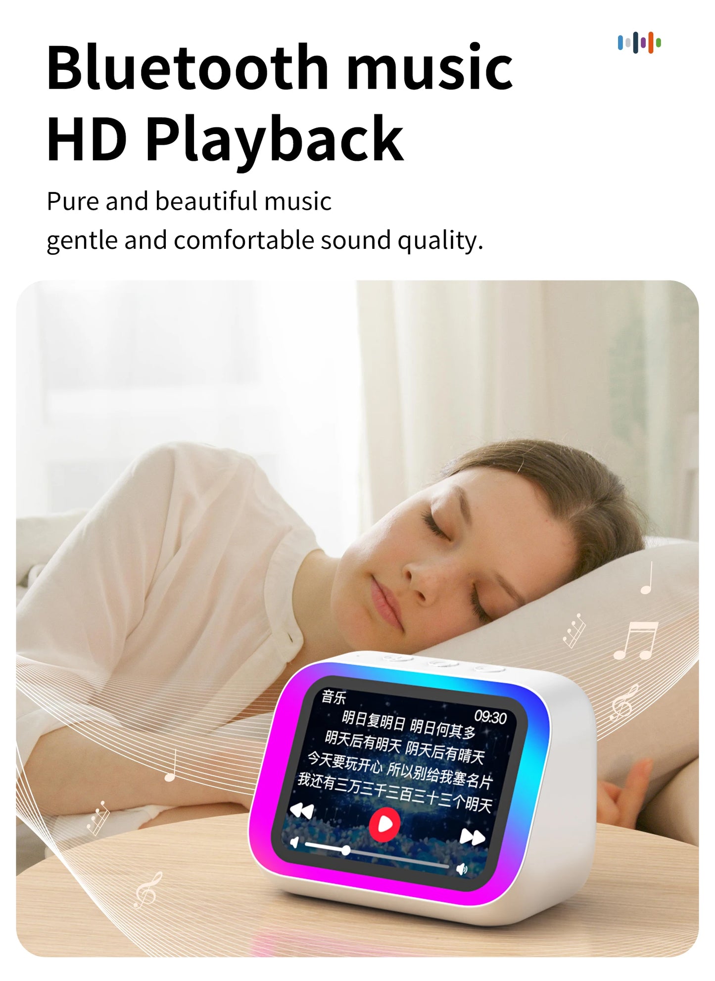 AI Smart Bluetooth 5.4 Touchscreen Speaker & Voice Assistant – Digital Album Alarm & HD Audio