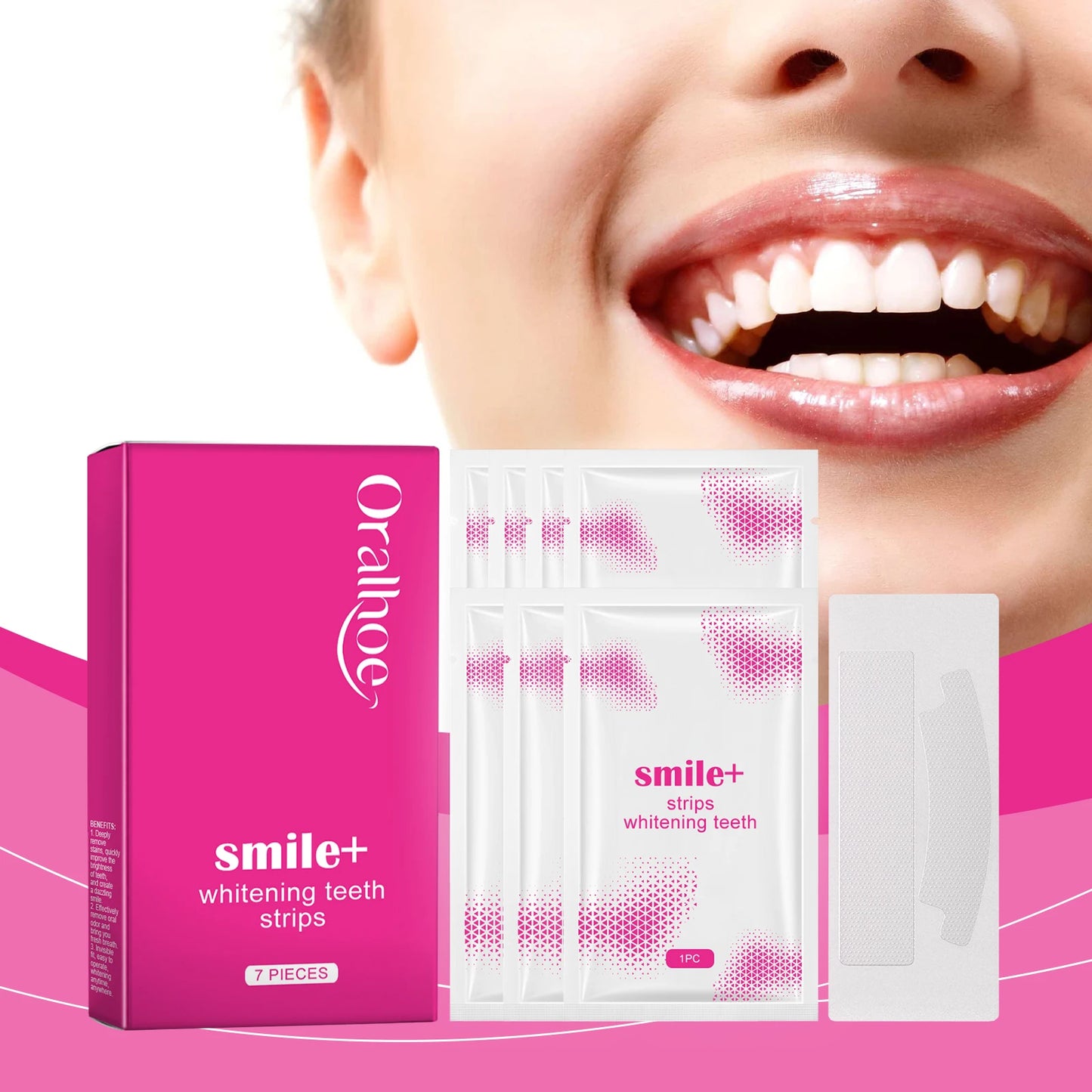 Teeth Whitening Strips: Clean Oral Stains, Tartar and Yellow Teeth, Brighten Teeth, Portable Whitening Strips