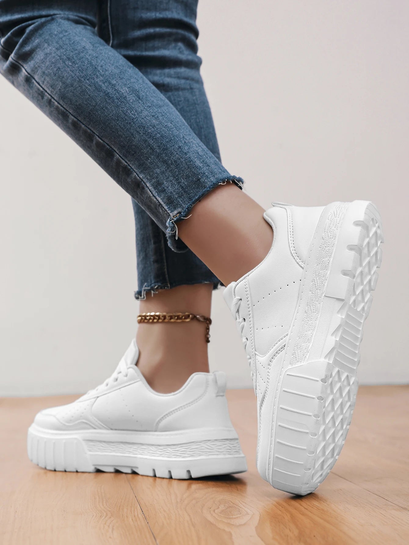 Women Casual Sneakers PU Leather Platform Sneakers for Women Classics Comfort Skateboarding Shoes Non-Slip Free Shipping