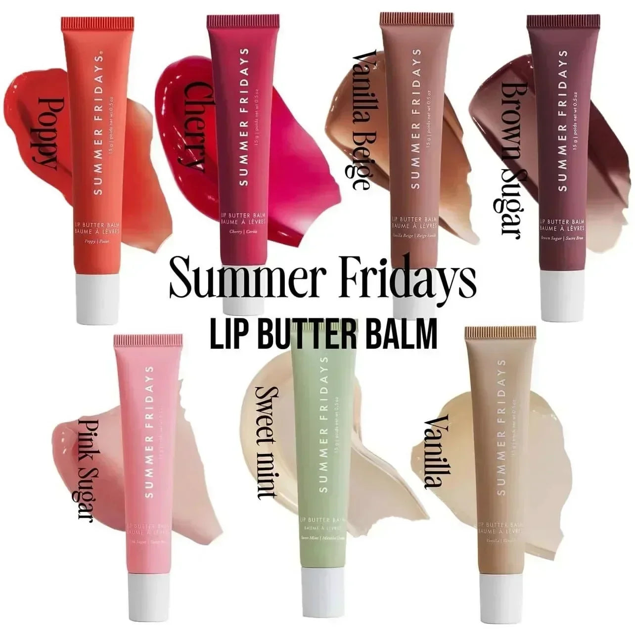 Butter Lip Balm Sets Vanilla Pink Cherry Chocolate