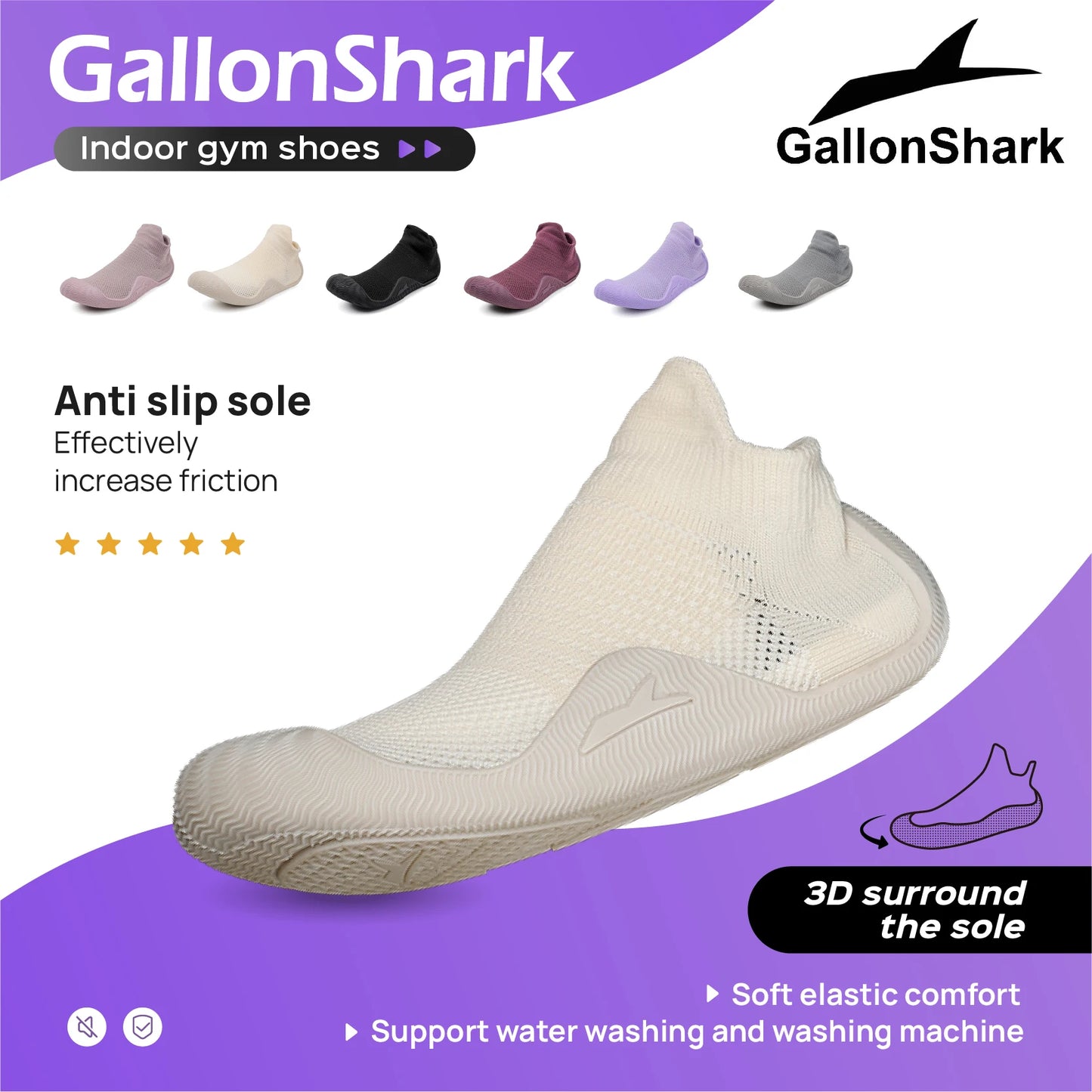 Shark Barefoot Shoes - Multi-Purpose Thin Sole Sports Beach Yoga Fitness Shoes
