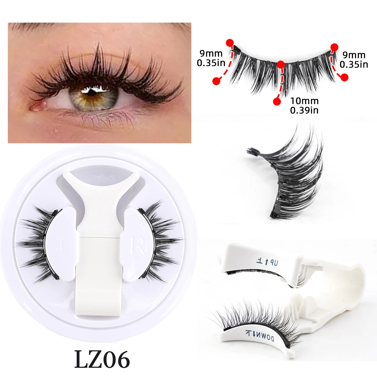 Magnetic Eyelashes 3D Mink - Reusable False Lashes Set with Tweezers Tool