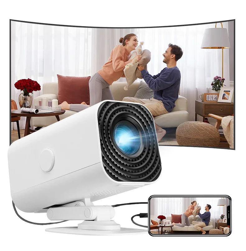 Mini Home Theater Projector - 180° Flexible 1080P USB Smartphone Screen Sharing