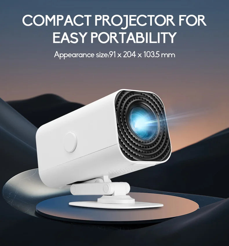 Mini Home Theater Projector - 180° Flexible 1080P USB Smartphone Screen Sharing