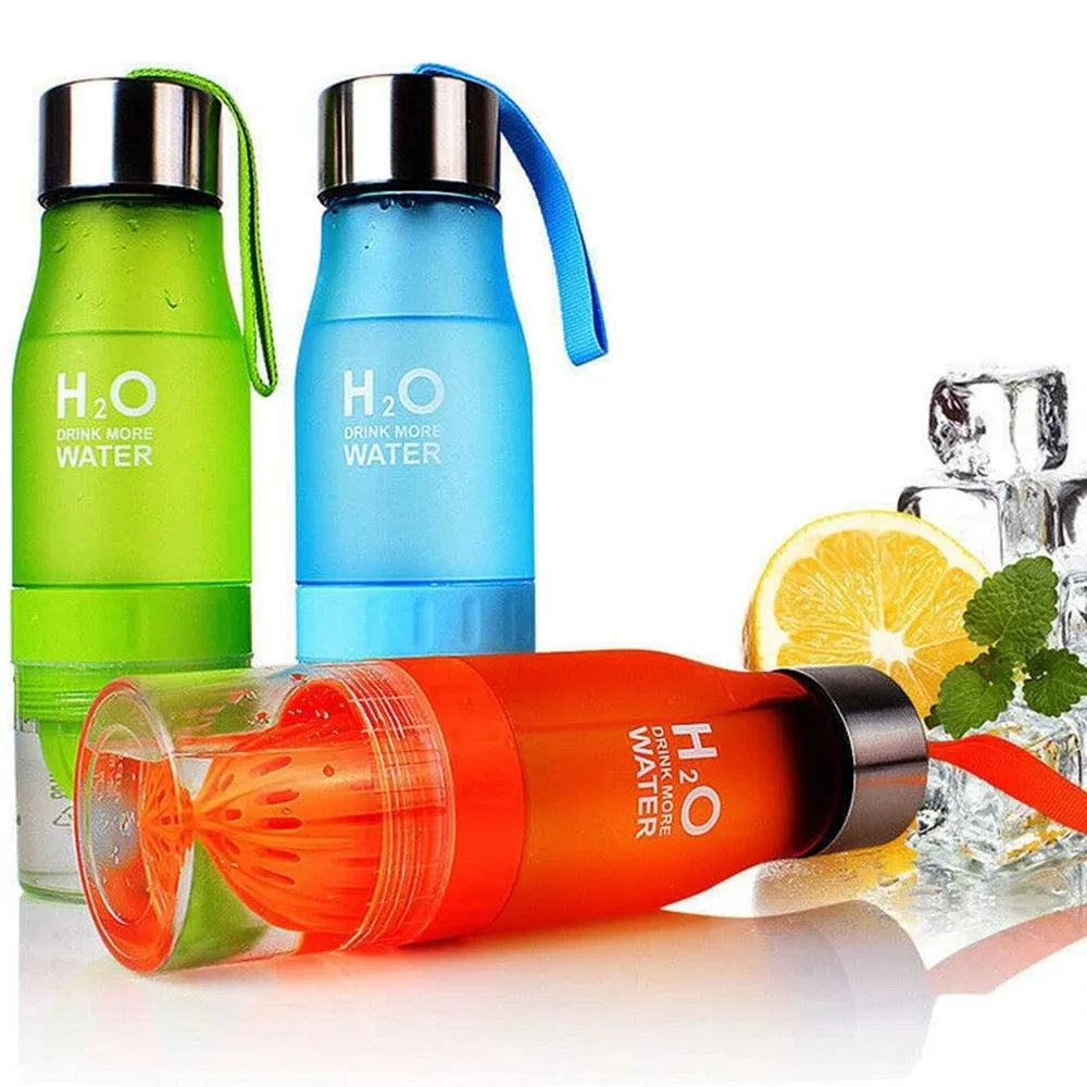 Fruit Infuser Water Bottle - Leak Proof Travel Sports Bottle with H2O Lemon Infusion