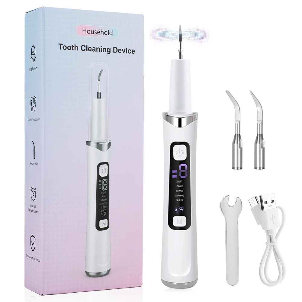 Electric Tooth Polisher - 4 Modes Dental Tartar Remover Plaque Stains Cleaning Teeth Whitening Tool