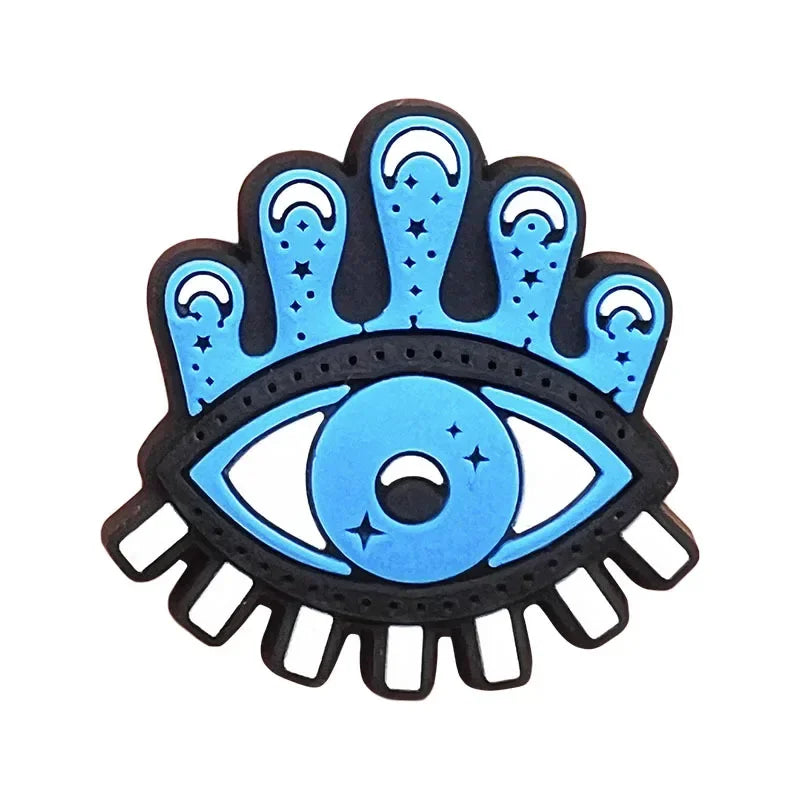 Shoe Charms for Crocs Clogs Accessories Blue Eyes Shoes Charm Croc Decorations Pins Men Women Clogs Clips Badges CHARM STYLE
