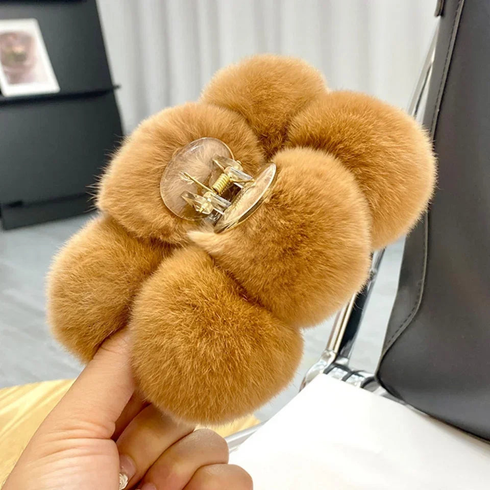 Hair Claw Accessories for Women Furry Pins Clips Cheveux Bandeau Korean Fashion Pinza Pelo Barrettes Cheveux Femme Haarschmuck