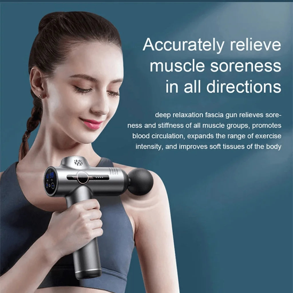 Portable Fascia Gun Vibration Massage Gun - Deep Muscle Relaxation Fitness Recovery Device