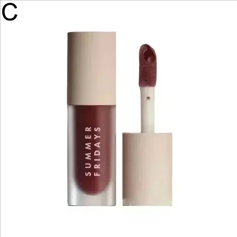 Iced Coffee Butter Lip Balm Moisturizing Transparent Lipstick Set Smooth Soft Tube Mirror Lip Gloss Lip Makeupv