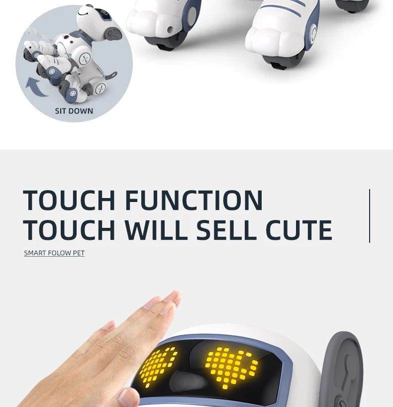 Intelligent Robot Dog - Remote Control Electronic Pet with Stunts for Kids