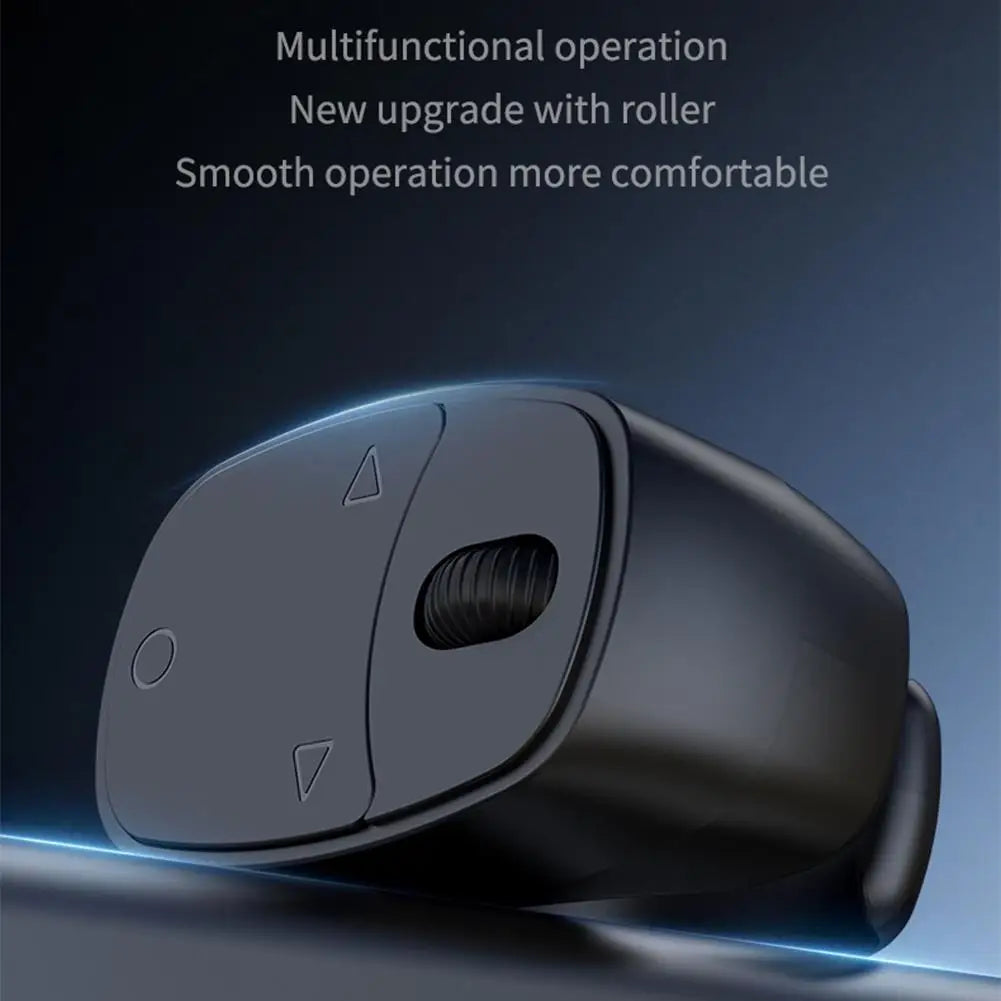 Bluetooth Ring Remote Control One Click Selfie Page Turning Roller Fingertip Controller for Phone Liking Scrolling Hands Free