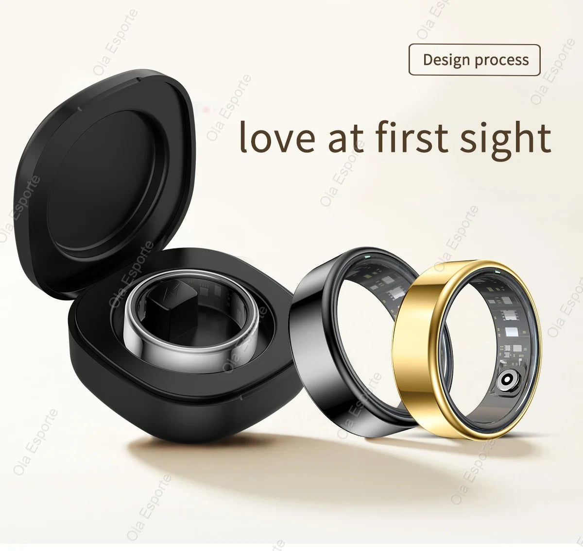 Smart Ring 2026 – Health Tracker, Fitness & Sleep Monitor, Smart Notifications, Stylish Wearable for Women & Men! Charging case for iOS and Android