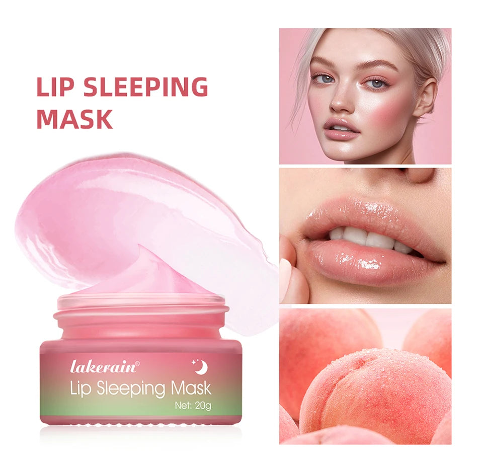 Lip Sleeping Mask Peach Moisturizing And Collagen Enhancing Restores Hydrates And Volumizes Dry And Chapped Lips Care Products
