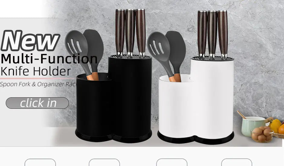 Knife holder Multi-Function Utensil stand Knife Block PP Flatware Drainer Storage Box Spoon Fork Kitchen Organizer Rack
