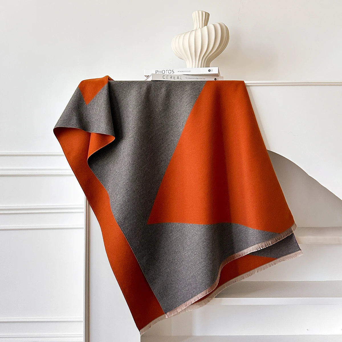 Luxury Thick Blanket Shawl - Winter Warm Print Imitation Cashmere Scarf Wrap Pashmina