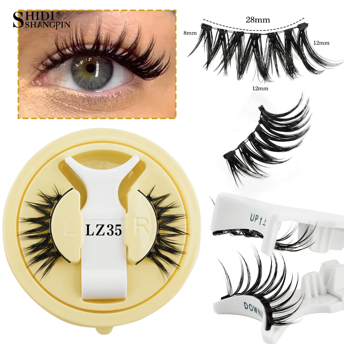 Magnetic Eyelashes 3D Mink - Reusable False Lashes Set with Tweezers Tool