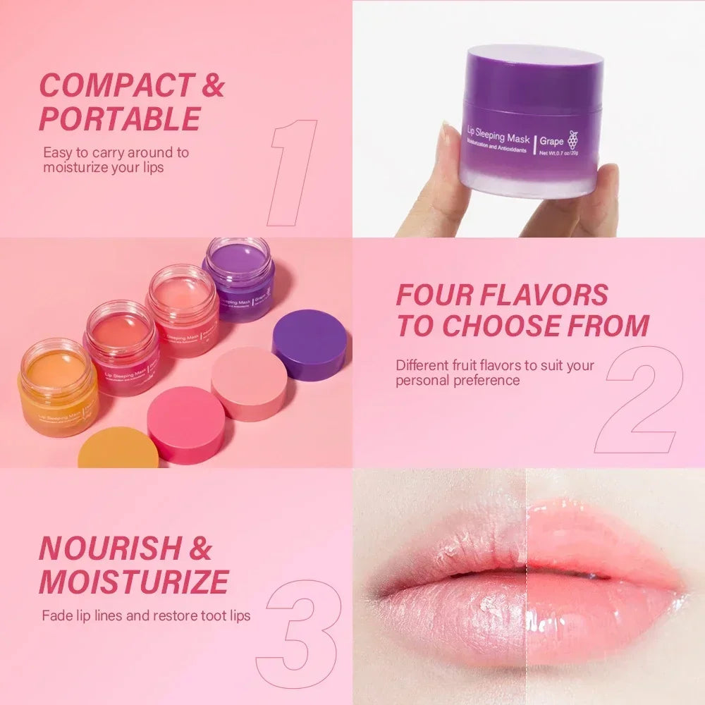 Moisturizing Sleeping Lip Mask Night Lips Care Maintenance Fades Lip Lines Relieves Lipitis Lip Care Products 20g