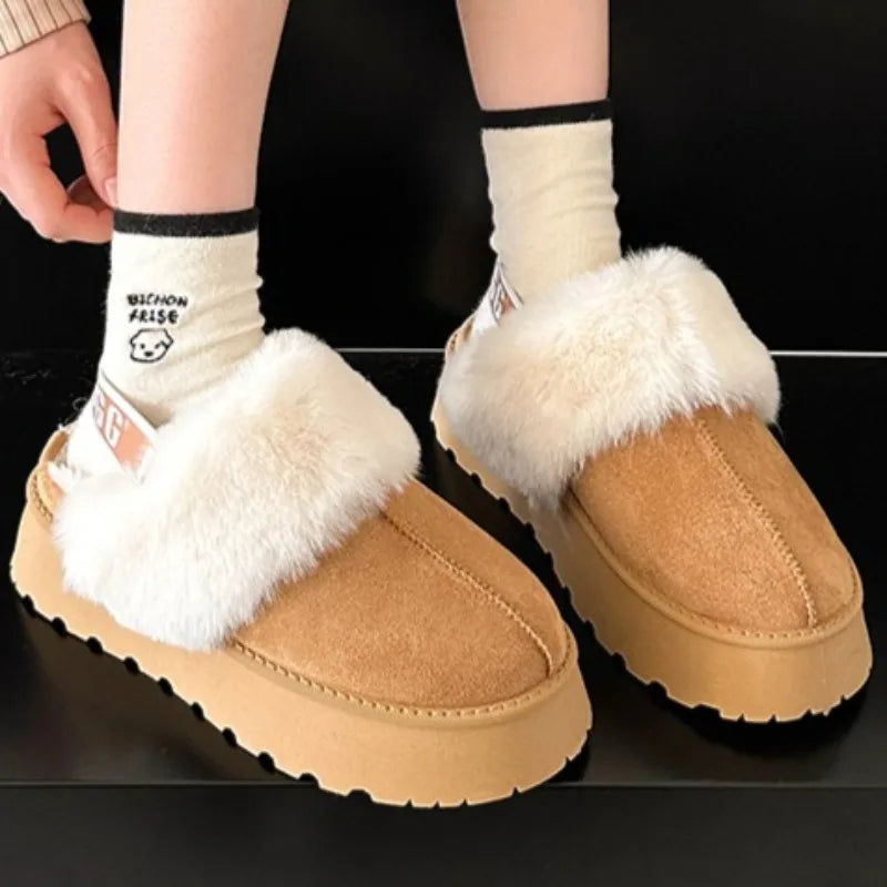 Non-Slip Suede Slippers for Women with Insulated Lining and Durable Outsole for Indoor and Outdoor Use