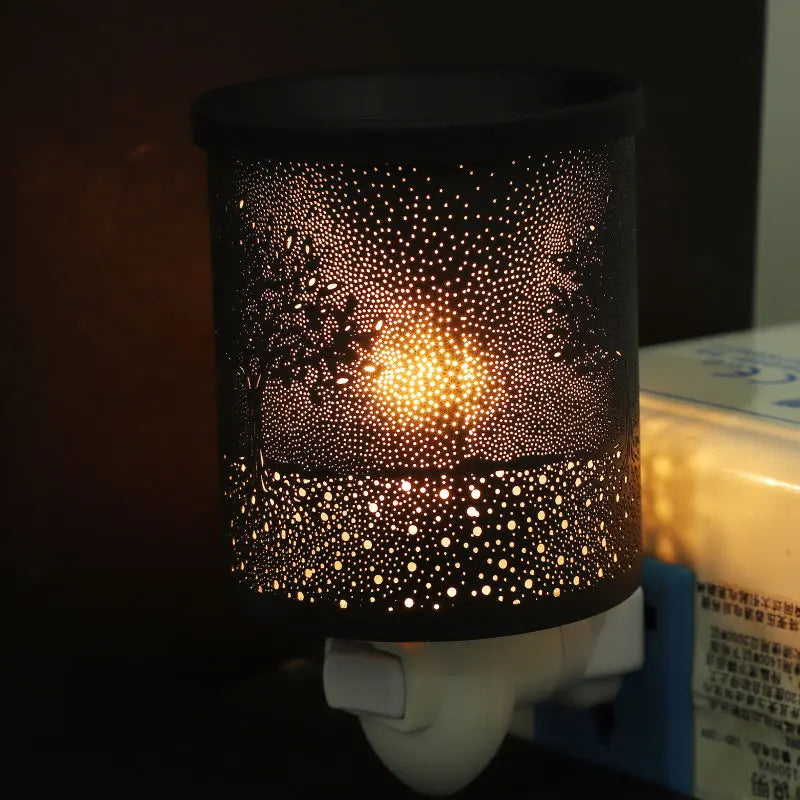 Creative Metal Plug In Wax Warmer Electric Burner Scented Oil Night Lamp Aromatherapy Furnace Bedroom Gift Incense Burner