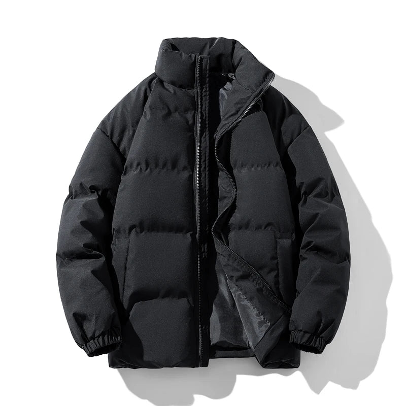 Autumn and Winter Puffer Jacket Men Vintage Warm High Neck Zipper Design Cotton-Padded Coat SINOBILLOW
